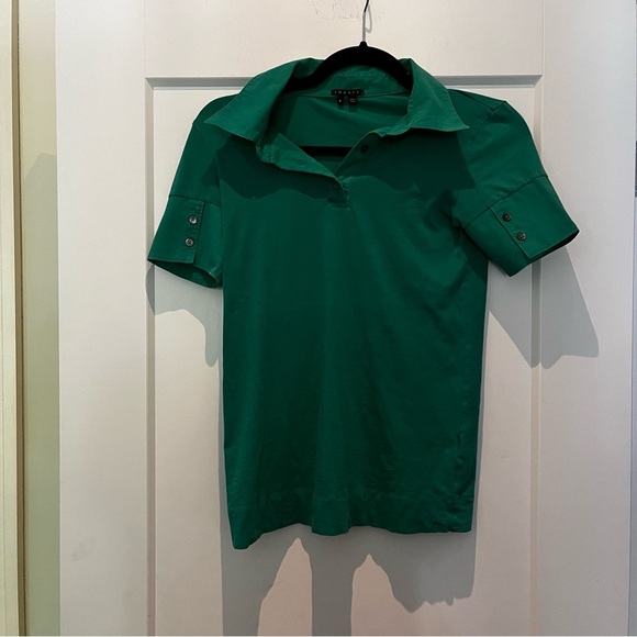 Theory Polo with sleeve button detail - Picture 4 of 8